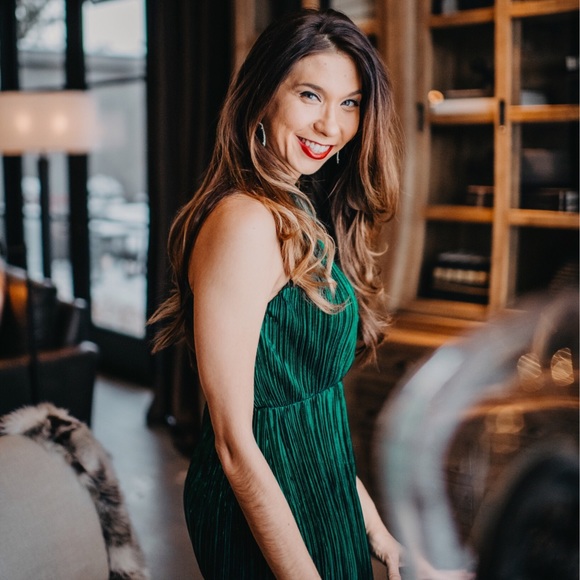 house of harlow emerald dress